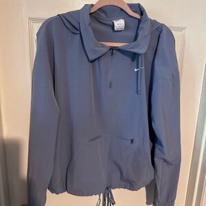 Nike Women's Blue Quarter Zip Pullover Workout Top